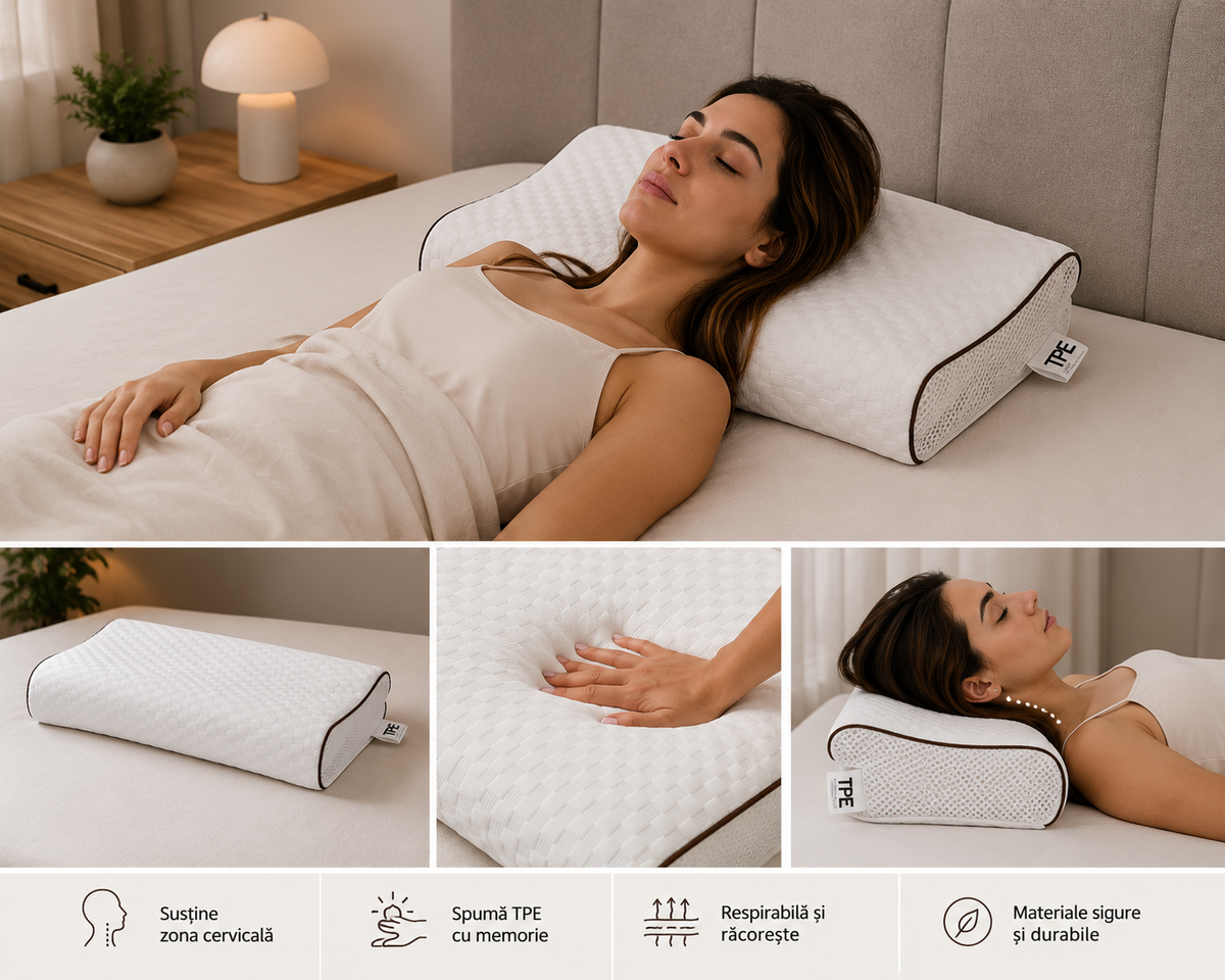 Wuffo Cloud - Pernă ergonomică cu gel răcoritor