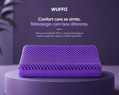Wuffo Cloud - Pernă ergonomică cu gel răcoritor